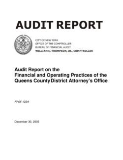 Audit Report on the Financial and Operating Practices of the Queens County District Attorney’s Office