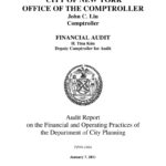 Audit Report on the Financial and Operating Practices of the Department of City Planning thumbnail of FP10_140A