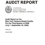 Audit Report on the New York Yankees Rental Credits for the Third Quarter of 2008 thumbnail of FR09_126A