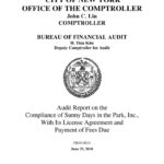 Audit Report On The Compliance of Sunny Days in the Park, Inc., With Its License Agreement and Payment of fees Due thumbnail of FR10_081A