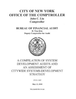 A Compilation of Systems development Audits and an Assessment of Citywide Systems-Development Strategy