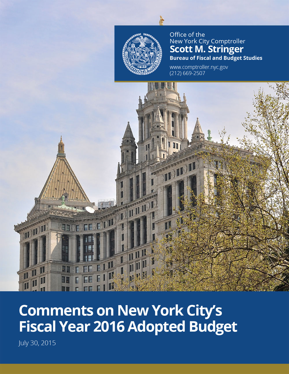 Comments on New York City’s Fiscal Year 2016 Adopted Budget - Office of ...