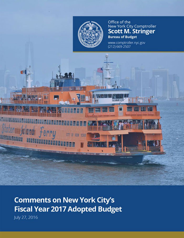 Comments on New York City’s Fiscal Year 2017 Adopted Budget - Office of ...