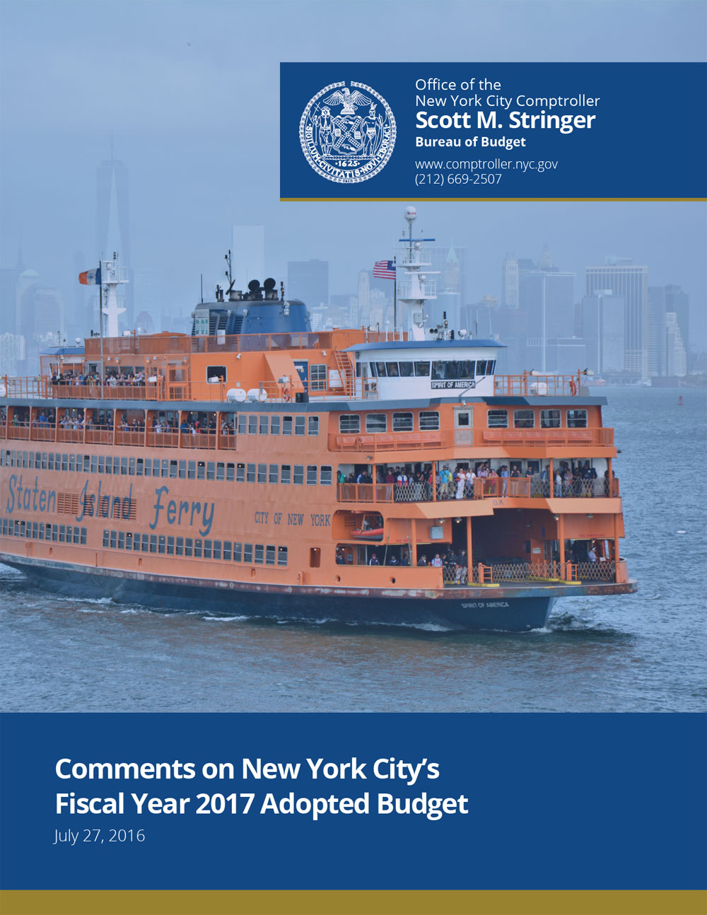 Comments on New York City’s Fiscal Year 2017 Adopted Budget - Office of ...