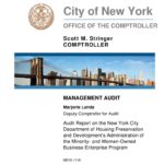 Audit Report on the New York City Department of Housing Preservation and Development’s Administration of the Minority- and Women-Owned Business Enterprise Program thumbnail of MD15_111A