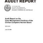 Audit Report on the Case Management Practices of the Civilian Complaint Review Board thumbnail of ME06_060A