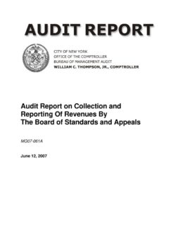 Audit Report on Collection and Reporting of Revenues by the Board of Standards and Appeals
