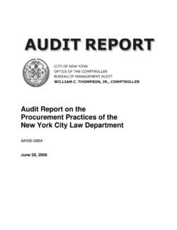 Audit Report on the Procurement Practices of the New York City Law Department