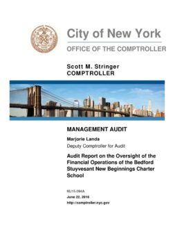 Audit Report on the Oversight of the Financial Operations of the Bedford Stuyvesant New Beginnings Charter School