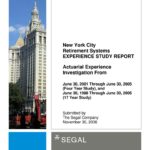 Final Actuarial Audit Reports Issued by Segal Company – Experience Study Through June 30, 2005 thumbnail of NYC_Retirement__Systems_ActuarialExperienceInvestigation__2001-2005_FourYearStudy
