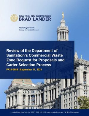 Review of the Department of Sanitation’s Commercial Waste Zone Request for Proposals and Carter Selection Process