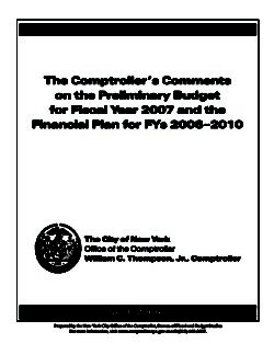 thumbnail of PreliminaryBudgetFY2007