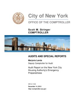 Audit Report on the New York City Housing Authority’s Emergency Preparedness